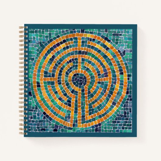 LABYRINTH II 8.5x8.5 SpiralNotebook Notizblock (Vorderseite)