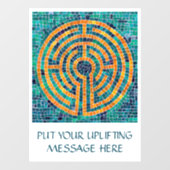 LABYRINTH II 8x11-Fensterklemmung +Text Fensteraufkleber (Blatt)