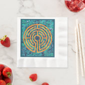 LABYRINTH II Coole Lunch Paper Napkins - Grün Serviette (Beispiel)
