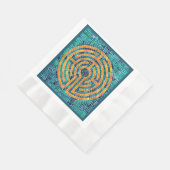 LABYRINTH II Coole Lunch Paper Napkins - Grün Serviette (Ecke)