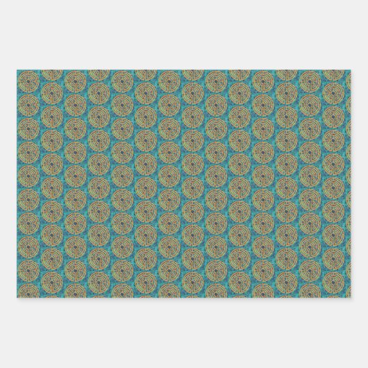 LABYRINTH II Flachpapier Geschenkpapier Set (Vorderseite 3)