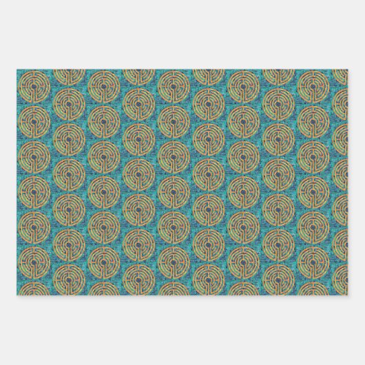 LABYRINTH II Flachpapier Geschenkpapier Set (Vorderseite 2)