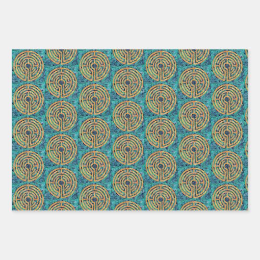 LABYRINTH II Flachpapier Geschenkpapier Set (Vorderseite)