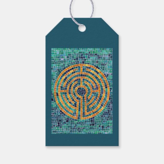 LABYRINTH II Gift Tags - Grün Geschenkanhänger (Vorderseite)