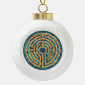 LABYRINTH II Keramik Ball Ornament (Vorderseite)
