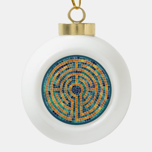LABYRINTH II Keramik Ball Ornament (Vorderseite)