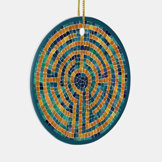 LABYRINTH II Keramik Circle Ornament (Rechts)