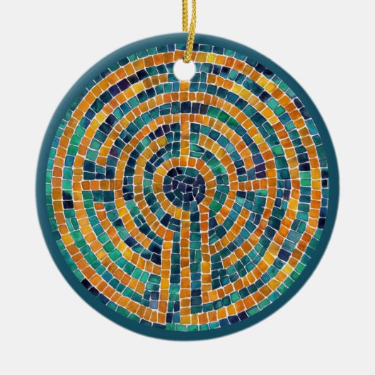 LABYRINTH II Keramik Circle Ornament (Vorne)