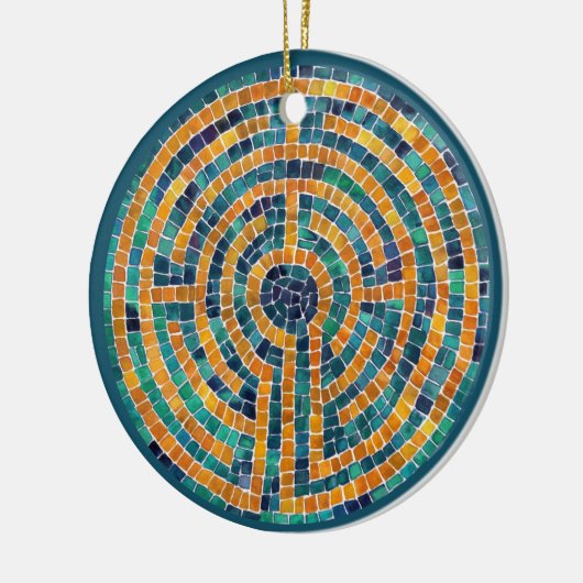 LABYRINTH II Keramik Circle Ornament (Links)