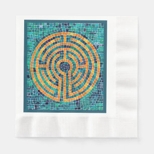 LABYRINTH II Lunch-Papierservietten - Grün Serviette