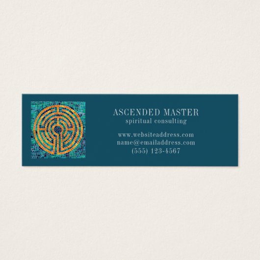 LABYRINTH II Mini-Visitenkarte - Grün (Vorderseite)