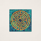 LABYRINTH II Square Business Card - Grün (Vorderseite)