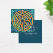 LABYRINTH II Square Business Card - Grün (Schreibtisch)