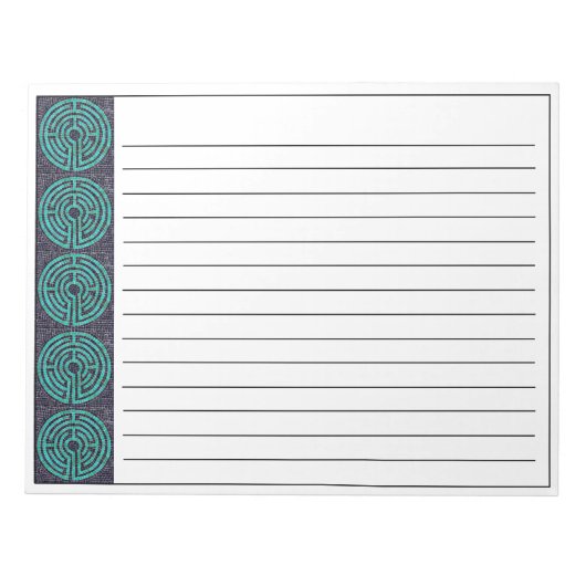 LABYRINTH III 11x8.5 Notepad + Linien Notizblock (Vorderseite)