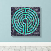 LABYRINTH III 12"x12" Wrapped Canvas (.75" Deep) Leinwanddruck (Insitu (Holzboden))