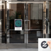 LABYRINTH III 12x18 Fensterklammer +Text - weiß Fensteraufkleber (Büro Tür)