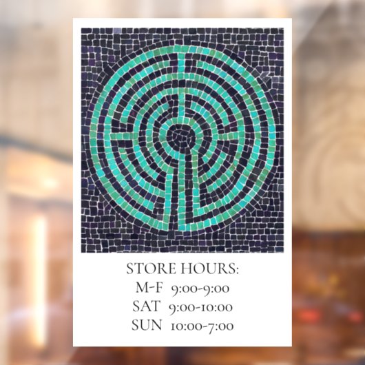 LABYRINTH III 12x18 Fensterklammer +Text - weiß Fensteraufkleber (Blatt 2)