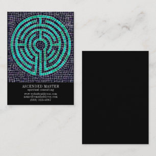 LABYRINTH III 3,5x2,5 Visitenkarte - Schwarz Mitteilungskarte