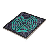 LABYRINTH III 4.25x4.25 Keramik Tile - Schwarz Fliese (Seite)