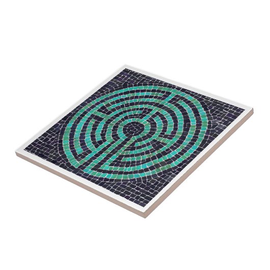 LABYRINTH III 4.25x4.25 Keramik Tile - weiß Fliese (Seite)