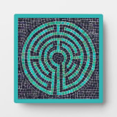 LABYRINTH III 5,25 Square Plaque - Türkis Fotoplatte (Vorderseite)