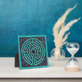 LABYRINTH III 5,25 Square Plaque - Türkis Fotoplatte (InSitu)