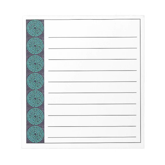 LABYRINTH III 5.5x6 Notepad + Linien Notizblock (Vorderseite)
