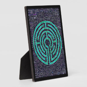 LABYRINTH III 5x7 Plakette mit Staffelei - Schwarz Fotoplatte