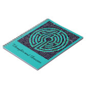 LABYRINTH III 6.5x8.75 Notebook + Text Türkis Notizblock (Linke Seite)