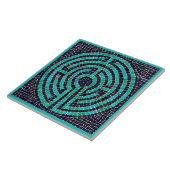 LABYRINTH III 6x6 Keramik Tile - Türkis Fliese (Seite)