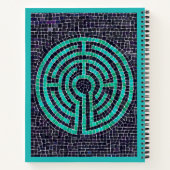 LABYRINTH III 8.5x11 Notebook + Text Türkis Notizblock (Rückseite)