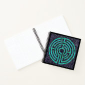 LABYRINTH III 8.5x8.5 SpiralNotebook - Schwarz Notizblock (Innenseite)