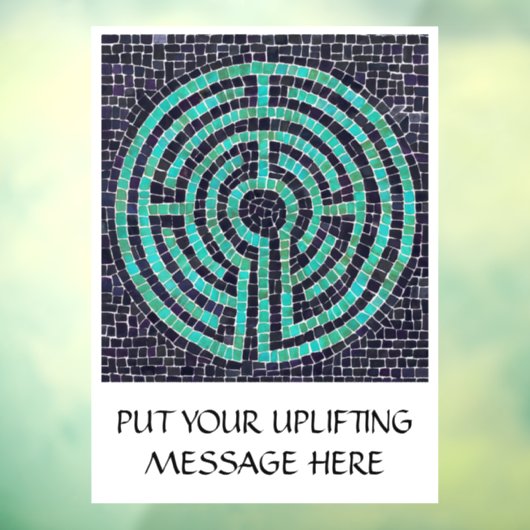 LABYRINTH III 8x11 Window Cling +Text - Schwarz Fensteraufkleber (Blatt 3)