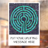 LABYRINTH III 8x11 Window Cling +Text - Schwarz Fensteraufkleber (Blatt 2)