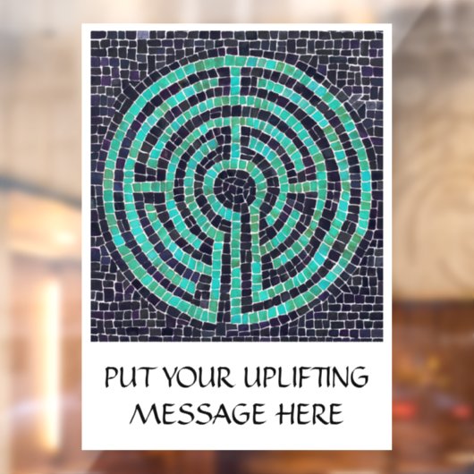 LABYRINTH III 8x11 Window Cling +Text - Schwarz Fensteraufkleber (Blatt 2)