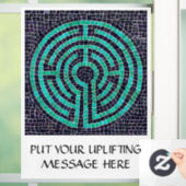 LABYRINTH III 8x11 Window Cling +Text - Schwarz Fensteraufkleber (Zuhause)