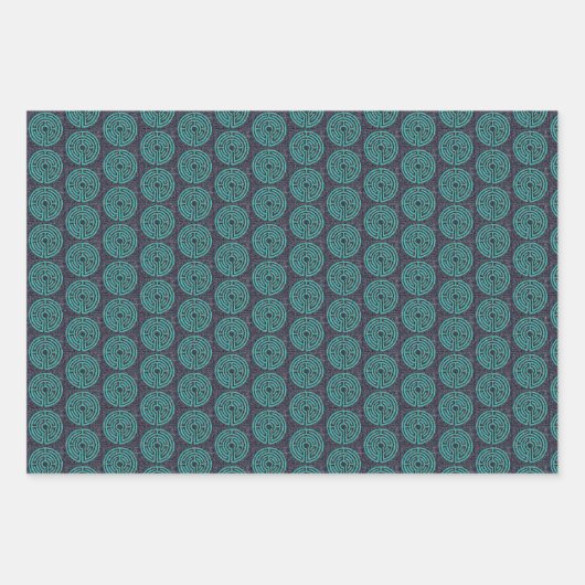 LABYRINTH III Flachpapier Geschenkpapier Set (Vorderseite 3)