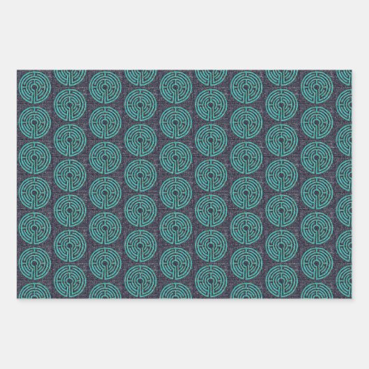 LABYRINTH III Flachpapier Geschenkpapier Set (Vorderseite 2)