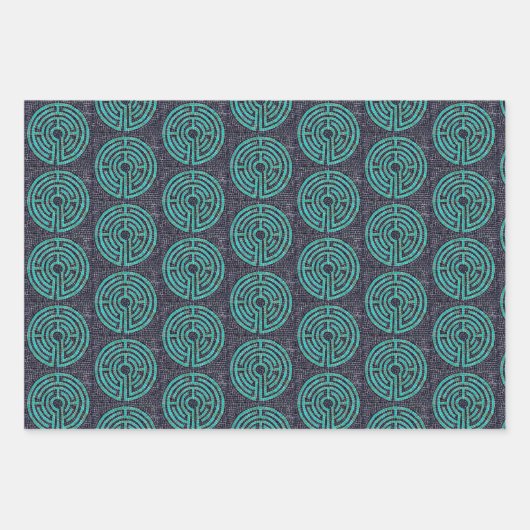 LABYRINTH III Flachpapier Geschenkpapier Set (Vorderseite)