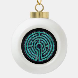 LABYRINTH III Keramik Ball Ornament