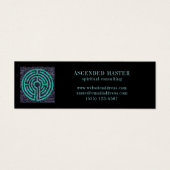 LABYRINTH III Mini-Visitenkarte - Schwarz (Vorderseite)