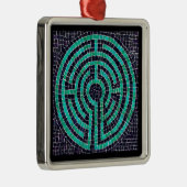 LABYRINTH III Premium Square Ornament Aus Metall (Rechts)