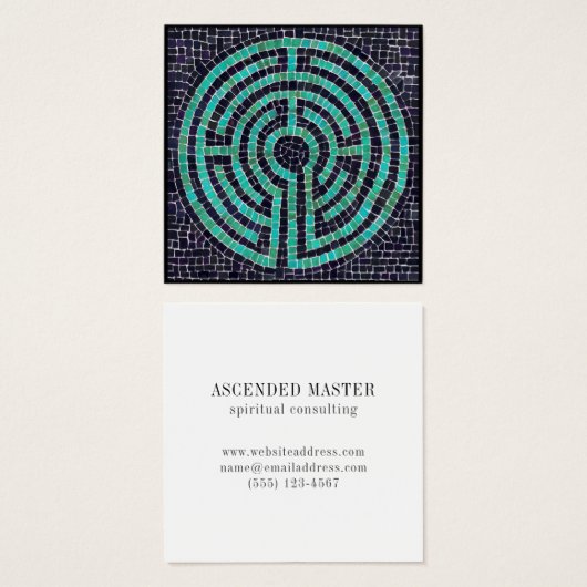 LABYRINTH III Square Business Card (Vorne & Hinten)