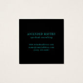 LABYRINTH III Square Business Card - Schwarz (Rückseite)
