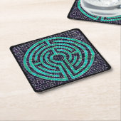 LABYRINTH III Square Paper Untersetzer - Black (angewinkelt)