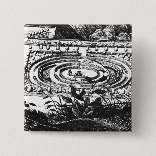 Labyrinth in Heidelberg, Hortus Palatinus (engravi Button (Vorderseite)