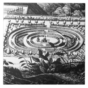 Labyrinth in Heidelberg, Hortus Palatinus (engravi Fliese