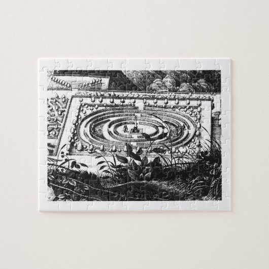 Labyrinth in Heidelberg, Hortus Palatinus (engravi Puzzle (Horizontal)
