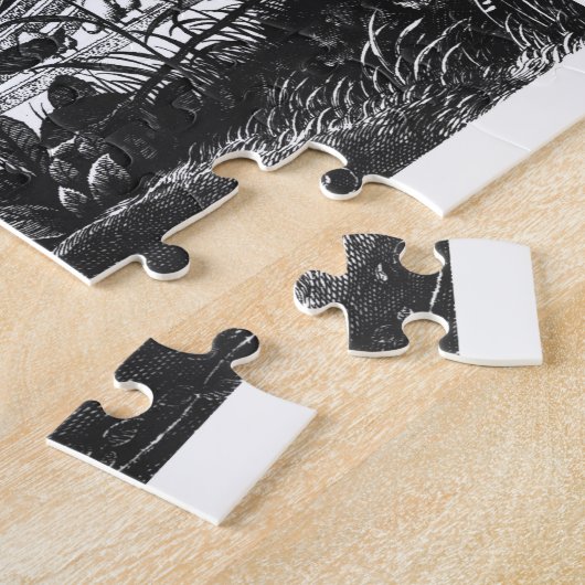 Labyrinth in Heidelberg, Hortus Palatinus (engravi Puzzle (Seite)