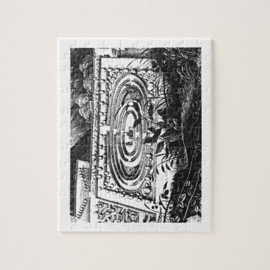 Labyrinth in Heidelberg, Hortus Palatinus (engravi Puzzle (Vertikal)